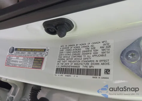 2022 Honda Cr-V Awd Ex-L from USA, damaged, VIN 2HKRW2H87NH646626